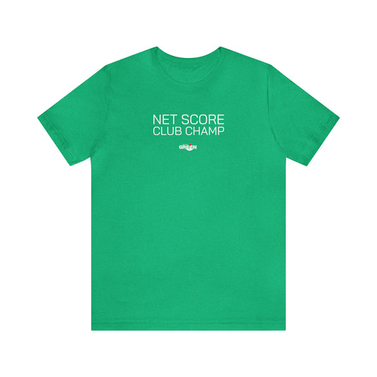 Net Score Club Champ T-shirt | 2023-24 On the Old School Kelly Green Limited Edition